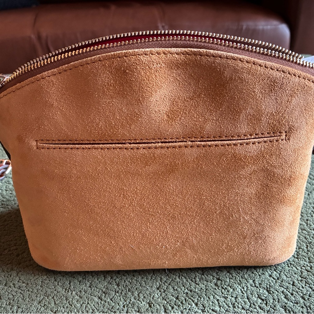 Dooney & Bourke Brown Suede Crossbody Bag - Picture 3 of 4
